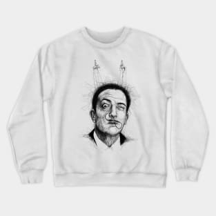 Salvador Dali. Scribble art. Crewneck Sweatshirt